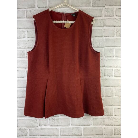 Ann Taylor 2 Piece  Suit Size 12 Sleeveless Top and Skirt Rust color - Picture 1 of 5